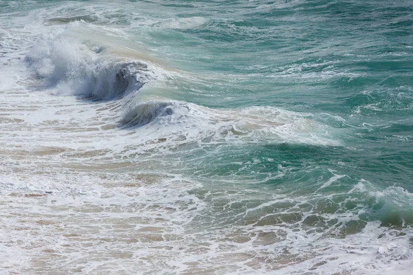 Ondas Oceânicas Uma Praia Areia Verão — Fotografia de Stock