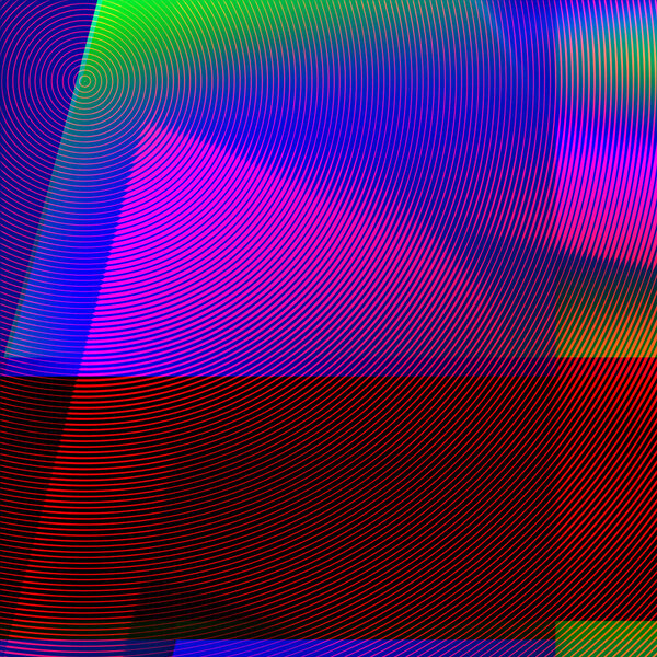 Digital glitch effect.