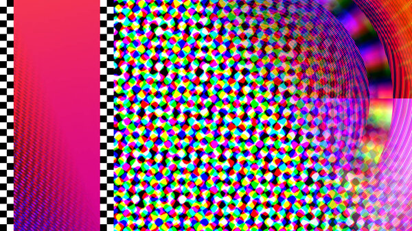 Digital glitch effect.