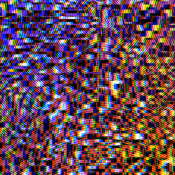 Digital glitch effect.