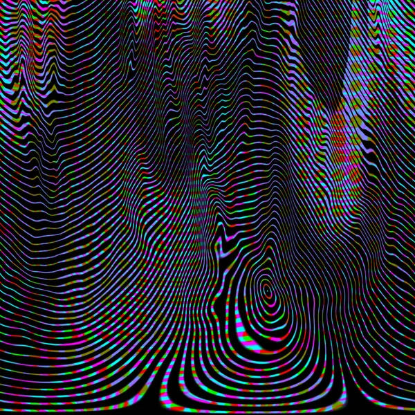 Vågig abstrakt glitch-effekt. — Stockfoto