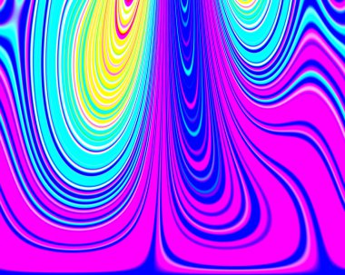 Çok renkli çizgilerin erimesi.