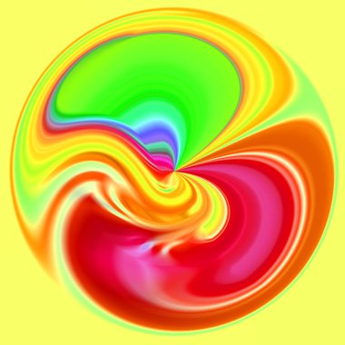 Parlayan fütüristik şekil.