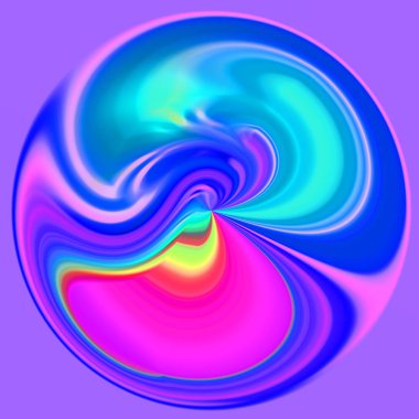 Parlayan fütüristik şekil.