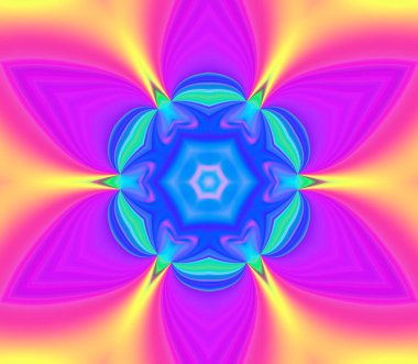 Parlayan soyut çiçek şekli.