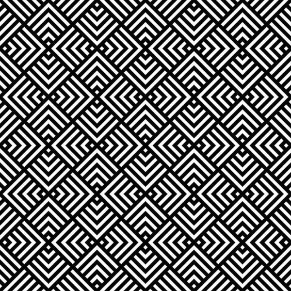 Op art motif monochrome. fond vectoriel géométrique vibrant sans couture . — Image vectorielle