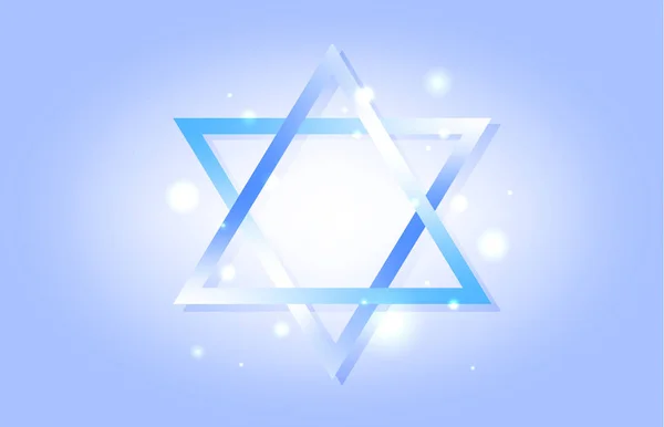 Weicher Blauer Hintergrund Mit Stern Von David Lichter Jüdische Tapete — Stockvektor