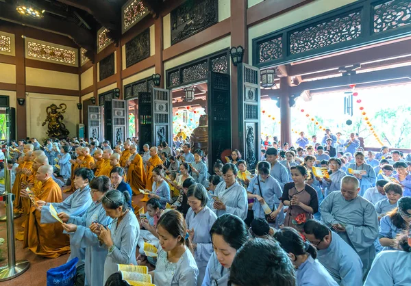 Minovo Město Vietnam Května 2018 Buddhistický Modlí Buddha Buddhově Narozeninové — Stock fotografie