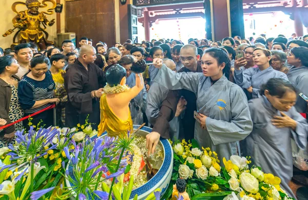 Chi Minh City Vietnam Mei 2018 Groep Van Vietnamese Boeddhistische — Stockfoto