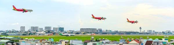 Chi Minh Ville Vietnam Juillet 2018 Compagnie Aérienne Vietnamienne Airbus — Photo