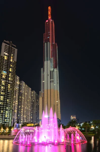 Chi Minh Ville Vietnam 1Er Août 2018 Une Fontaine Ultramoderne — Photo