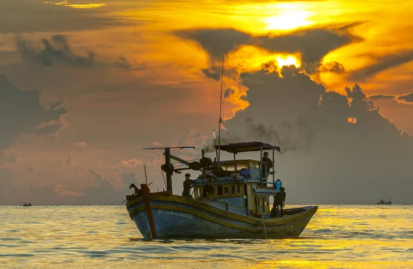 Phan Thiet Vietnam Eylül 2018 Deniz Manzaralı Otelde Gündoğumu Ufuk — Stok fotoğraf