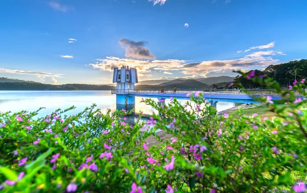 Lat Vietnam Noviembre 2018 Belleza Arquitectónica Energía Hidroeléctrica Durante Atardecer —  Fotos de Stock