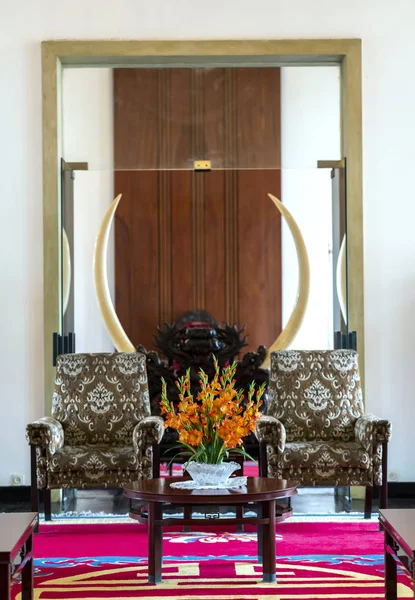 Chi Minh City Vietnam Agosto 2018 Antique Independence Palace Interior — Foto de Stock