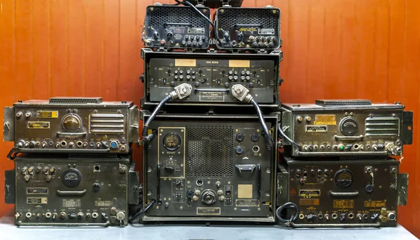 Ραδιοπομπός Αντίκα Παρήχθησαν Τον 19Ου Αιώνα Κέντρο Φωνητικής Ραδιοφωνίας Που — Φωτογραφία Αρχείου
