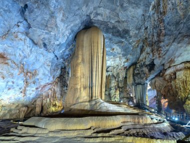Beautiful Paradise Cave with stalactites and stalagmites clipart