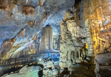 Beautiful Paradise Cave with stalactites and stalagmites clipart