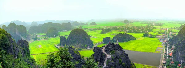 Mua Cave Mountain Viewpoint Looking Valley Stunning View Tam Coc — Stock Photo, Image