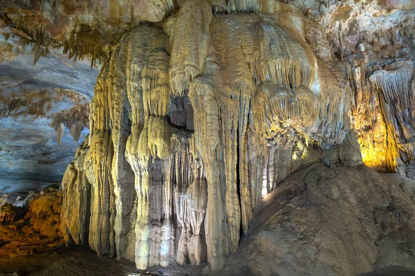 Cave Shaped Limestone Geological Formations Beautiful Stalactites Stalagmites Create Spectacular Stock Picture