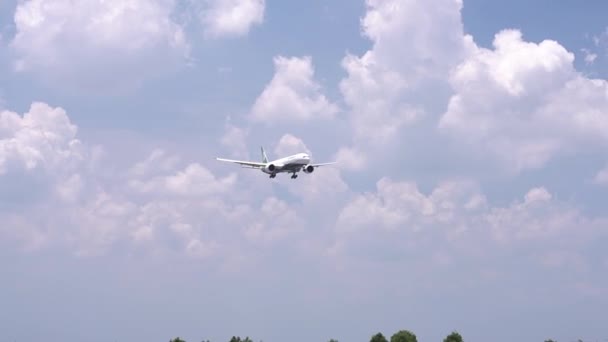 Chi Minh City Vietnam Haziran 2019 Uçak Boeing 777 Eva — Stok video