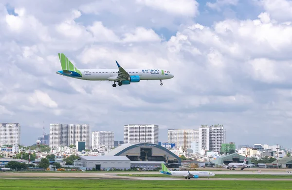 Мин Вьетнам Июня 2019 Года Самолет Airbus A321 Нео Bamboo — стоковое фото