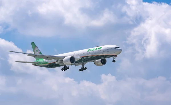 Хошимин Вьетнам Июня 2019 Года Самолет Boeing 777 Eva Air — стоковое фото