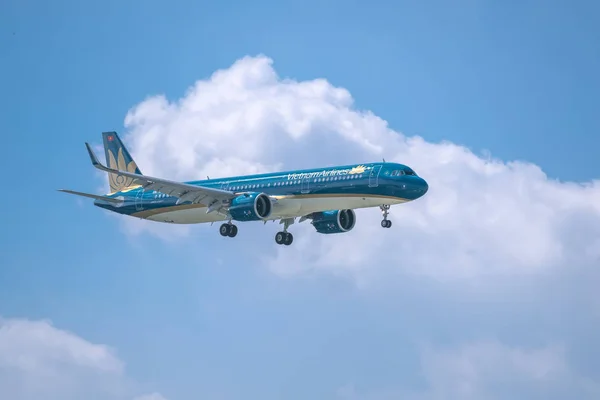 Хошимин Вьетнам Июня 2019 Года Пассажирский Самолет Airbus A321 Vietnam — стоковое фото