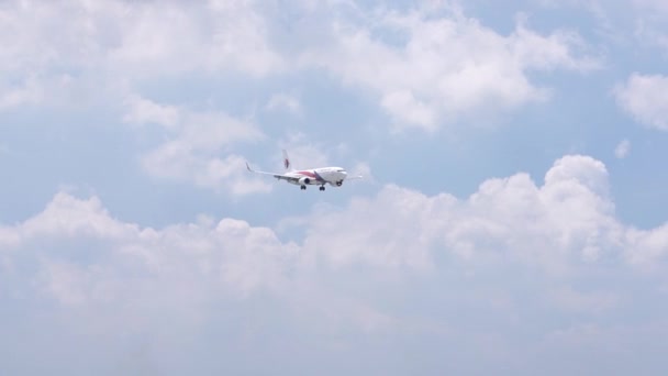 Хошимін Єтнам Червня 2019 Літак Boeing 737 Малайзії Airlines Летить — стокове відео