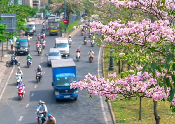 Πόλη Τσι Μιν Βιετνάμ Μαρτίου 2019 Κυκλοφορία Στη Σαιγκόν Από — Φωτογραφία Αρχείου