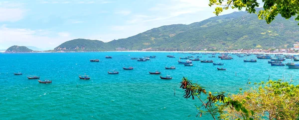 Barcos Pesca Bela Baía Vung Phu Yen Vietnã — Fotografia de Stock