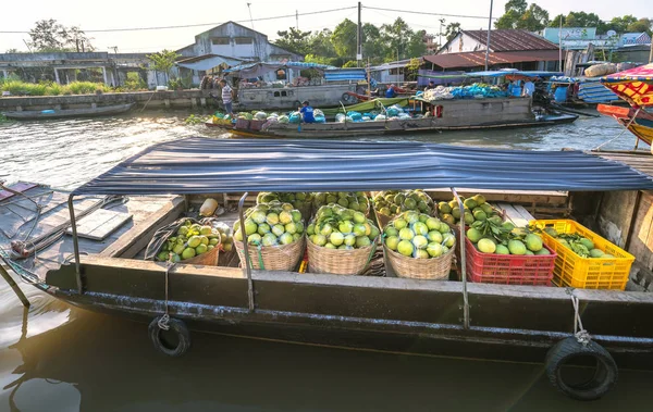 Soc Trang Vietnam Janvier 2019 Produits Agricoles Transportés Sur Des — Photo