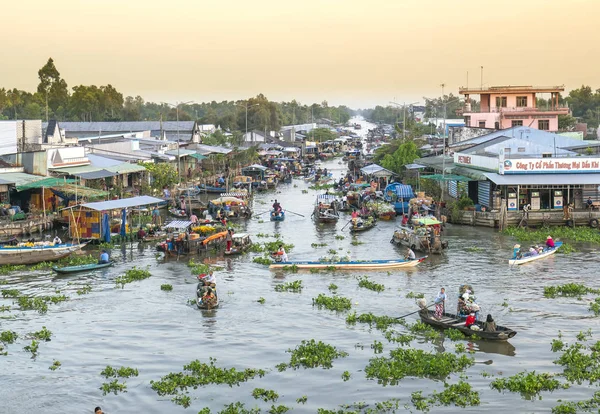 Soc Trang Vietnam Januari 2019 Köpa Och Sälja Jordbruksprodukter River — Stockfoto