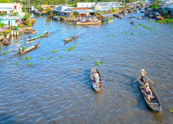 Soc Trang Vietnam Enero 2019 Compra Venta Productos Agrícolas Río —  Fotos de Stock