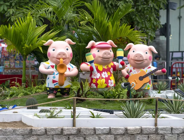 Chi Minh City Vietnam February 4Th 2019 Pig Symbol Decorated — Stock Photo, Image