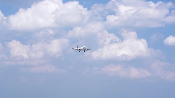 베트남의 호치민 2019 필리핀 A321 항공기가 구름을 하늘을 날다가 베트남의 — 비디오