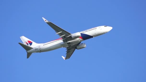 Хошимин Вьетнам Сентября 2019 Года Самолет Boeing 737 Malaysia Airlines — стоковое видео