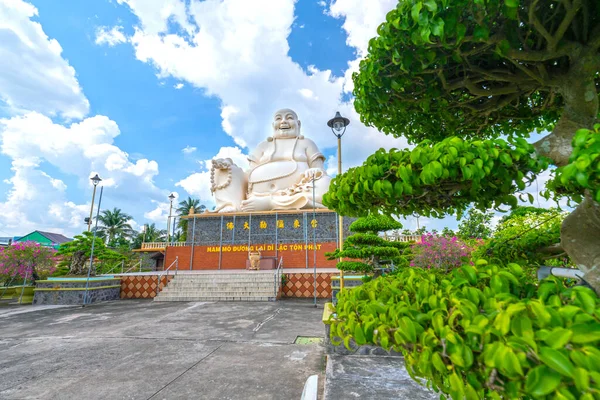 Estátua Buda Sentado Templo Vinh Trang Tho City Tien Giang — Fotografia de Stock