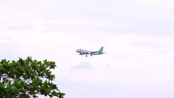 Cidade Chi Minh Vietnã Novembro 2019 Airplane Airbus A321 Bamboo — Vídeo de Stock