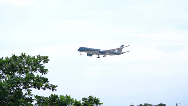 Cidade Chi Minh Vietnã Novembro 2019 Avião Airbus A350 Companhia — Vídeo de Stock