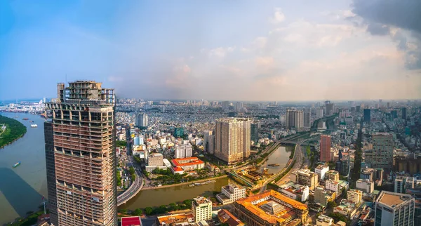 Chi Minh Stadt Vietnam Juli 2020 Blick Auf Die Zentrale — Stockfoto
