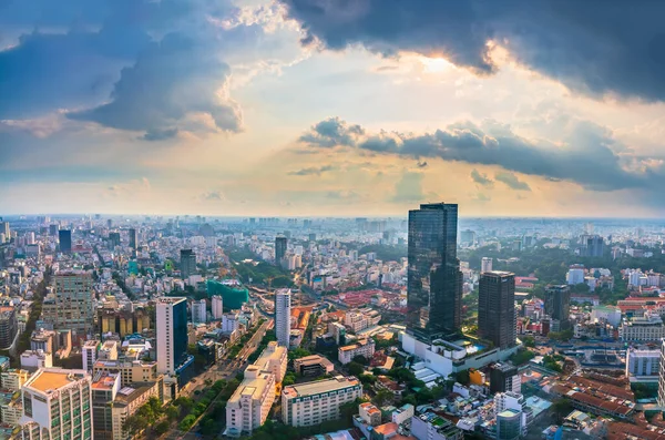 Chi Minh Stadt Vietnam Juli 2020 Blick Auf Die Skyline — Stockfoto