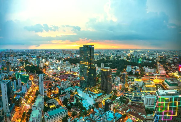 Chi Minh Stadt Vietnam Juli 2020 Blick Auf Die Skyline — Stockfoto