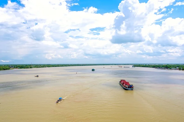 Tien Giang Vietnam September 2020 Schepen Die Gas Vervoeren Lower — Stockfoto