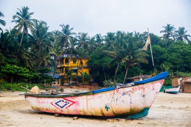Sahilde balıkçı tekneleri