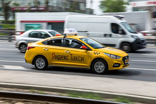 러시아 모스크바 2018 Yandex 택시와 — 스톡 사진