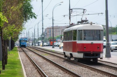  Şehir sokak tramvay
