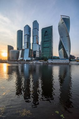 Uluslararası İş Merkezi Moskova şehir görünümünü