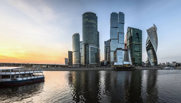 Vista Cidade Moscou Centro Internacional Negócios — Fotografia de Stock