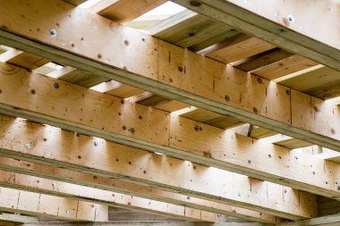 Çerçeve inşaatı yakın plan. Ev binası. İnşaat endüstrisi