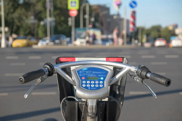 Russland Moskau August 2018 Fahrradverleih Den Straßen Einer Großstadt — Stockfoto